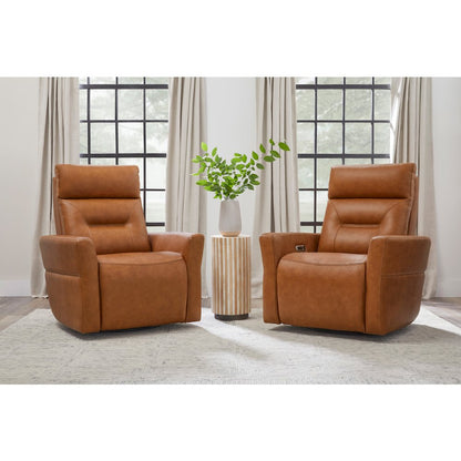 Remmington - Vintage Caramel Power Swivel Glider Recliner P2 Two Pack