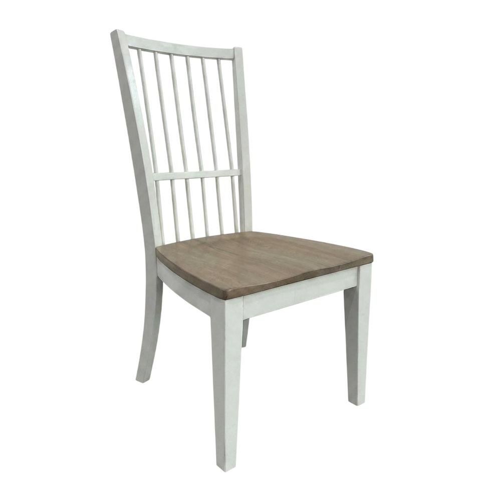 White Spindle Back Dining Chairs in Two-Pack with Classic Style and Comfort