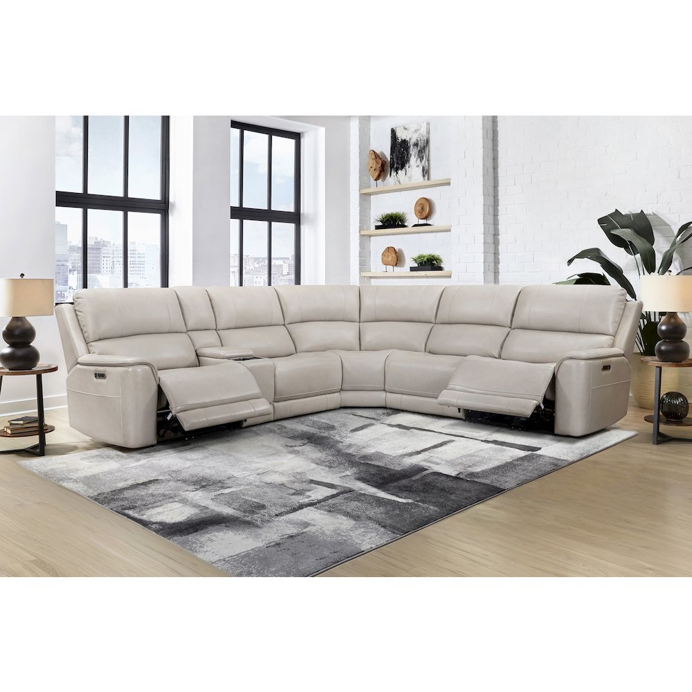 Easton Steamboat Quartz 6 Piece Zero Gravity Power Reclining Sectional with