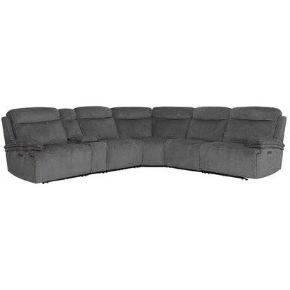 Alpine - Airy Midnight 6 Piece Zero Gravity Power Reclining Sectional
