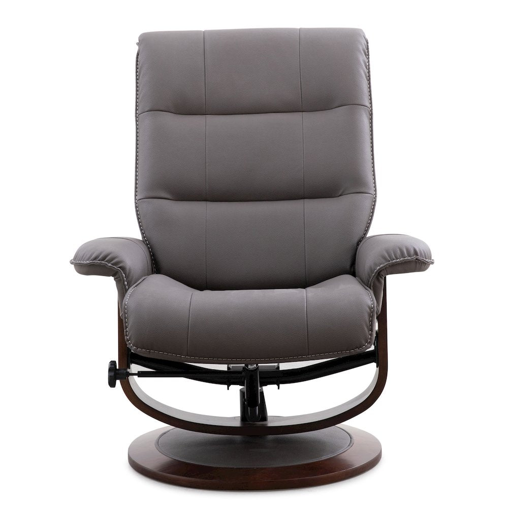 Knight - Haze Manual Reclining Swivel Chair and Ottoman