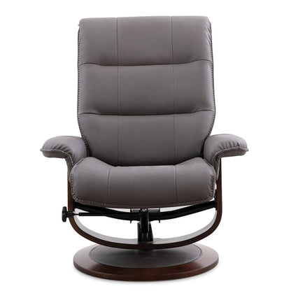 Knight - Haze Manual Reclining Swivel Chair and Ottoman