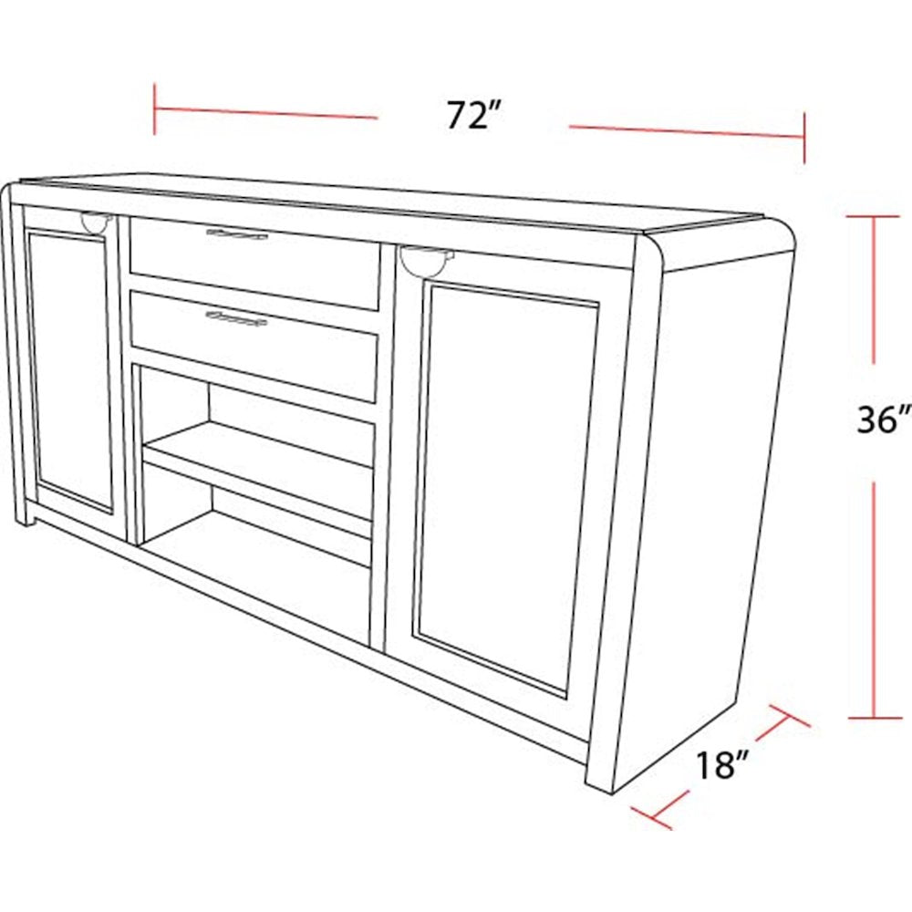 Dining 72 In. Buffet Server with Stone Top