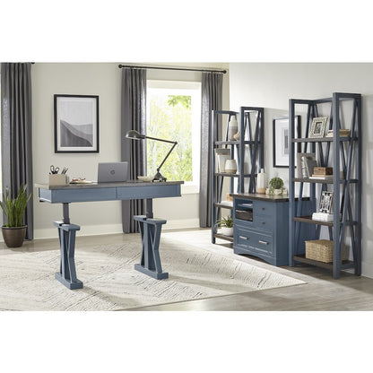 Modern - Denim Etagere Bookcase