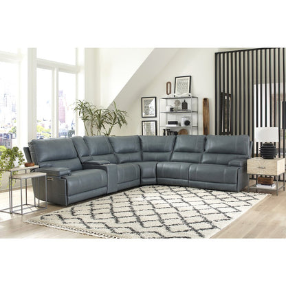 Verona Azure - Powered By Freemotion 6 Piece Modular Power Reclining Sectional