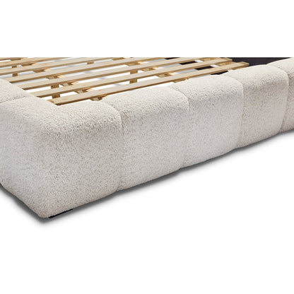 - Fluffy River Rock Queen Upholstered Bed