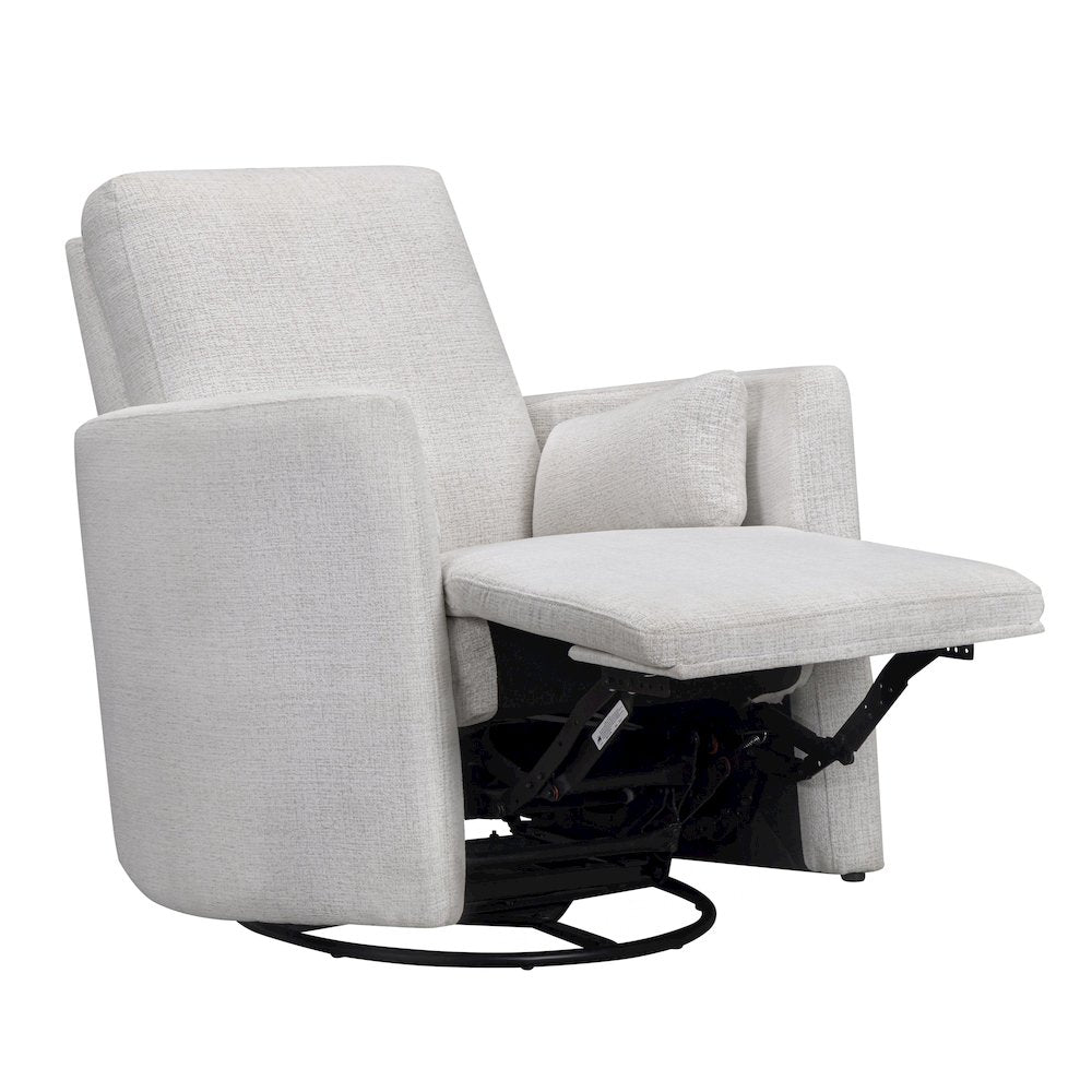 Turner Acadia White Manual Swivel Glider Recliner