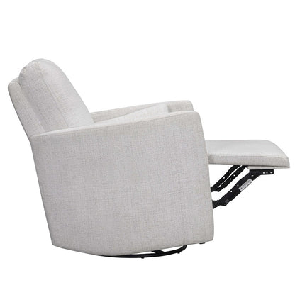 Turner Acadia White Manual Swivel Glider Recliner