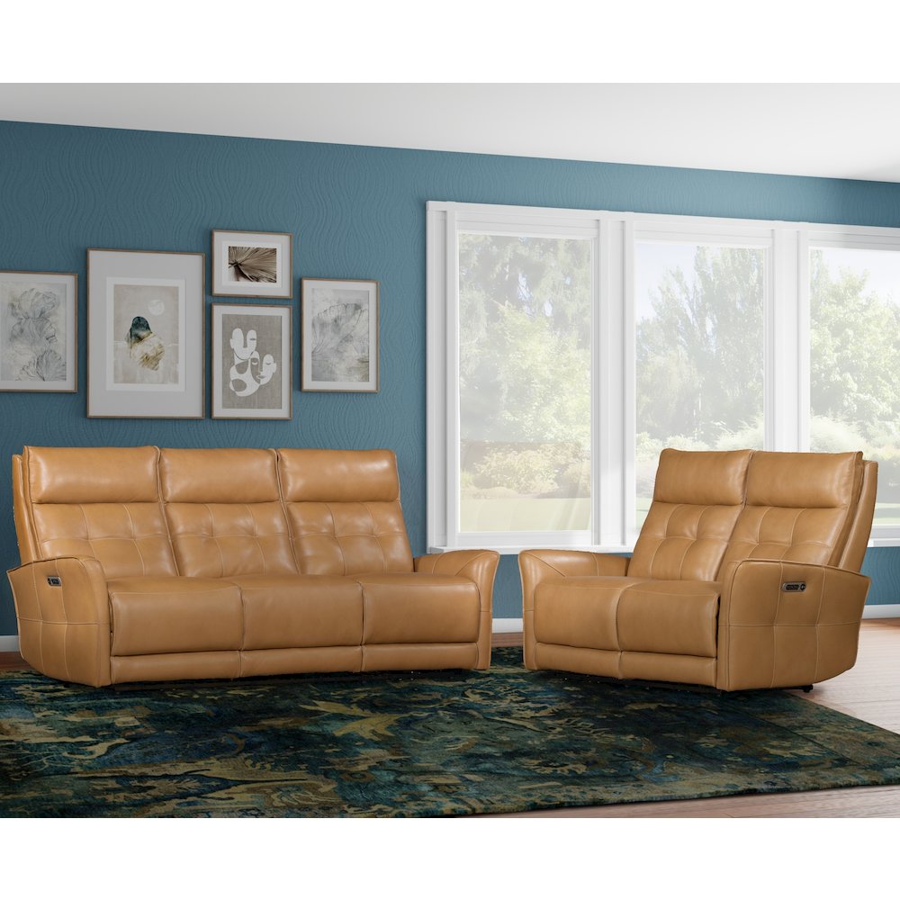 Gershwin - Lucca Butterscotch Power Reclining Sofa and Loveseat