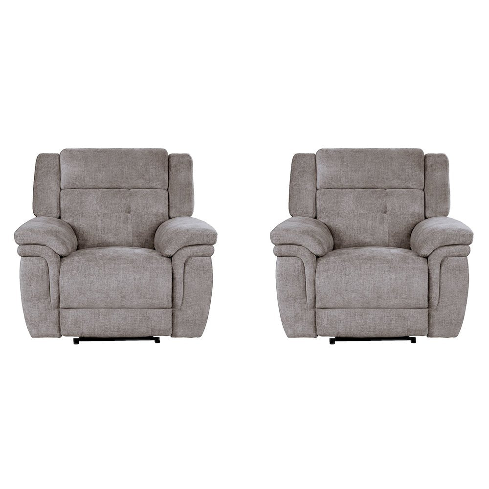 Richland - Bristol Grey Power Recliner Two Pack
