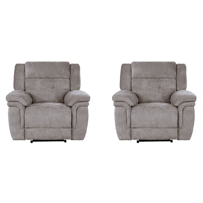 Richland - Bristol Grey Power Recliner Two Pack