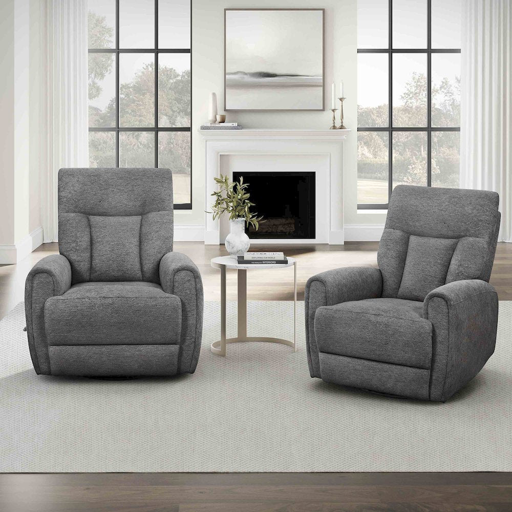 Natalia Nightfall Manual Swivel Glider Recliner Two Pack