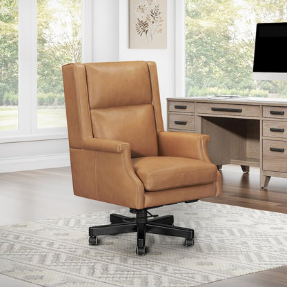 Dc132 Renaissance Cayanne Leather Desk Chair