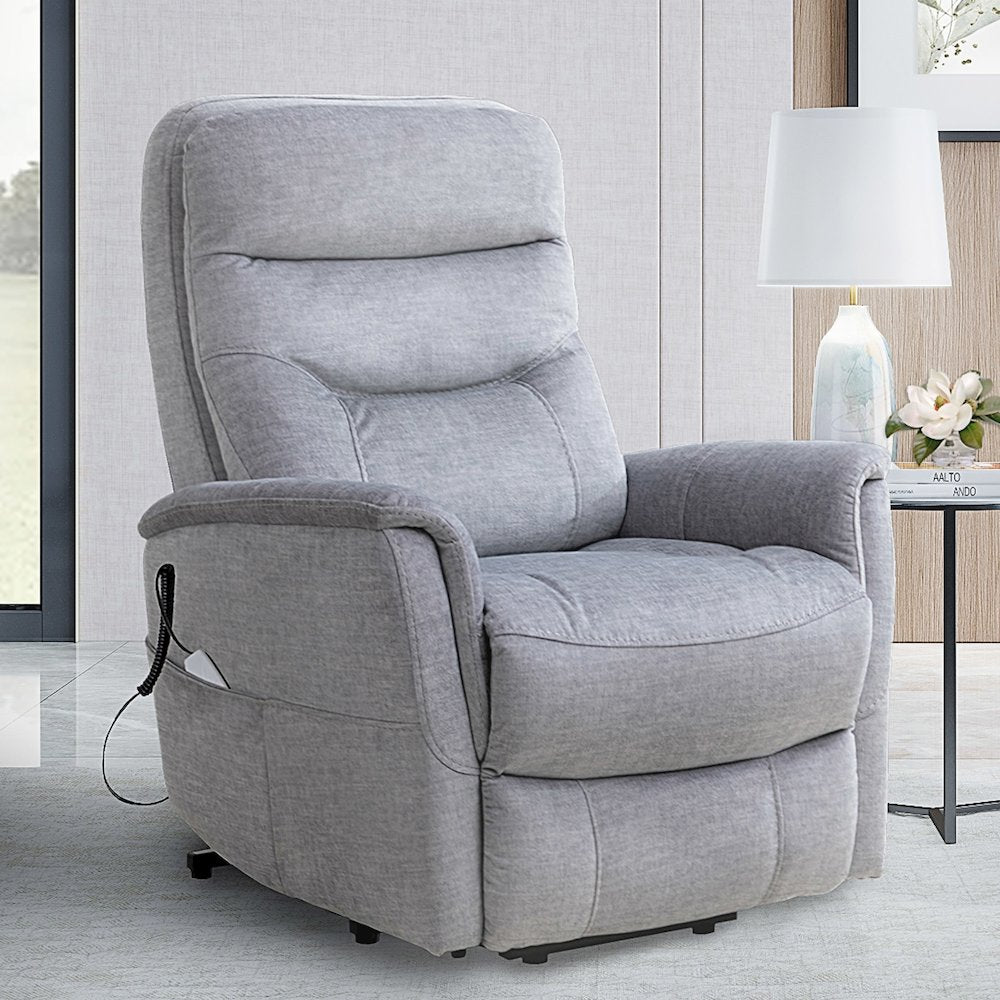 Gemini - Capri Silver Power Lift Recliner with Articulating Headrest Two Pack