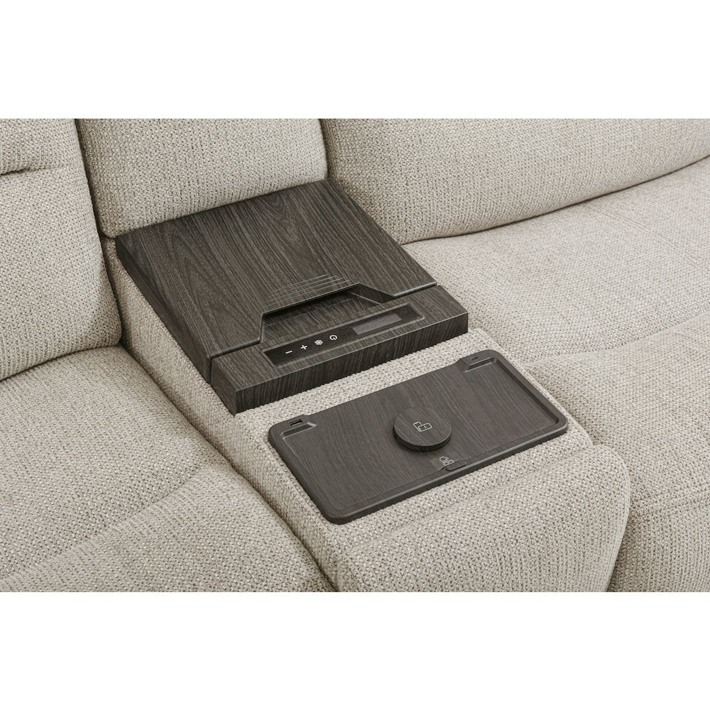 Felix Mari Fawn 6 Piece Zero Gravity Power Reclining Sectional with Beverage