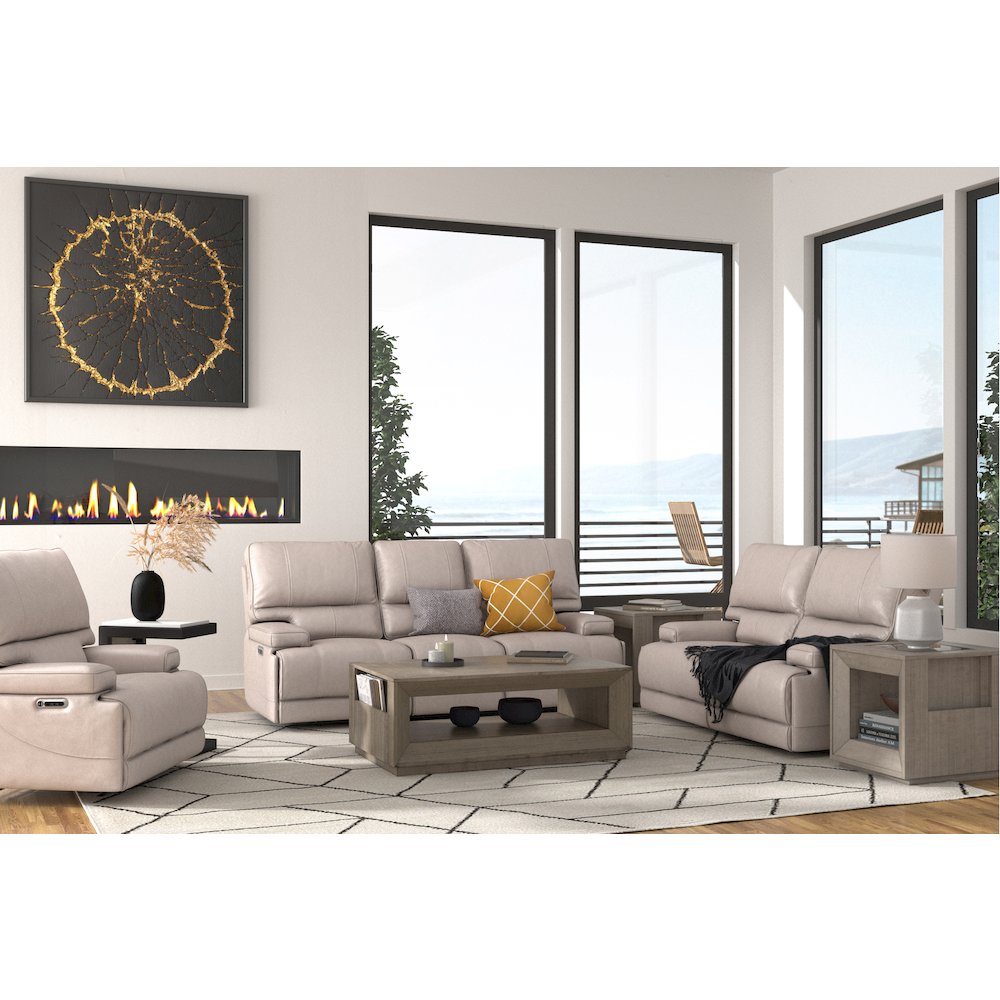 Verona Linen - Powered By Freemotion Power Reclining Sofa Loveseat and Recliner