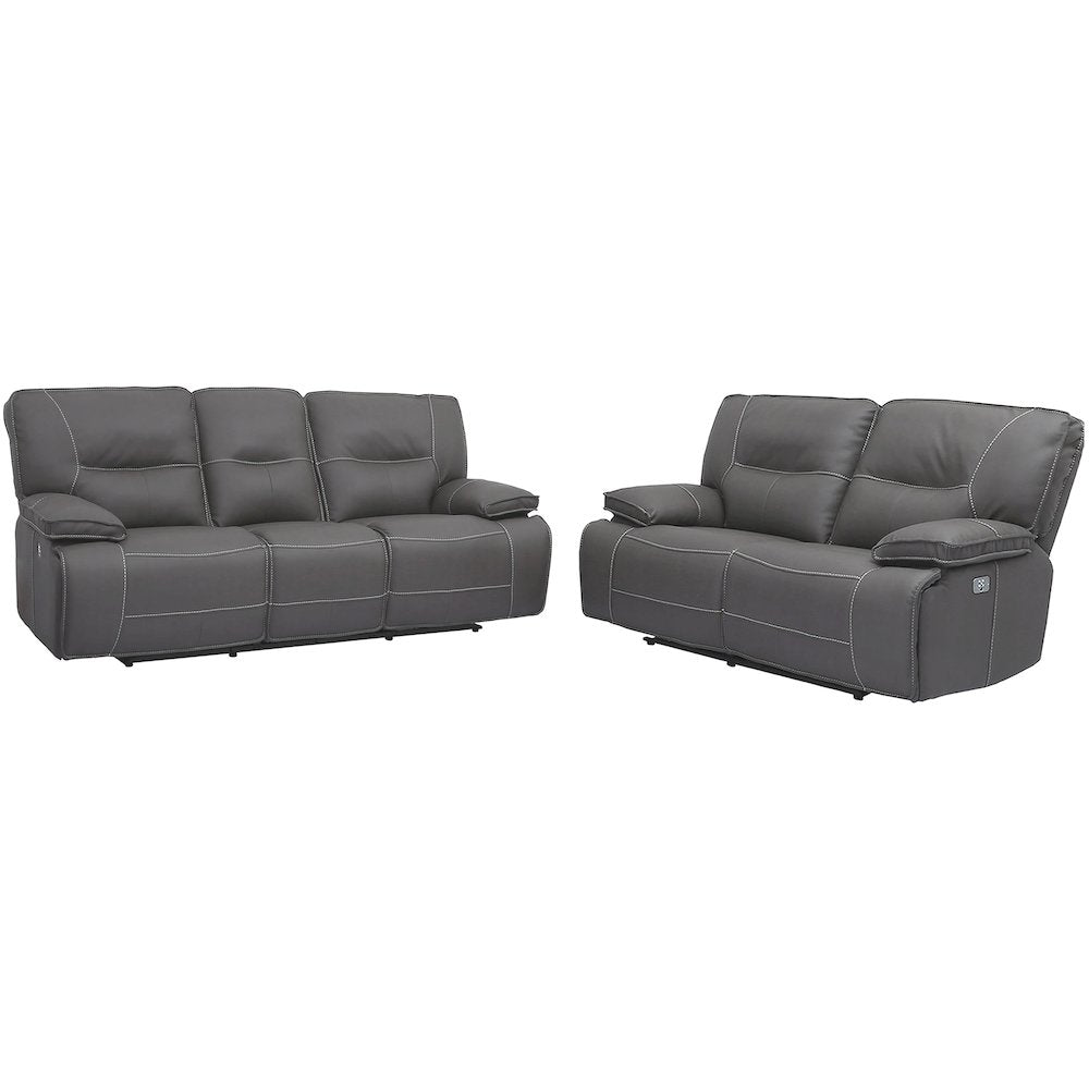 Spartacus - Haze Power Reclining Sofa and Loveseat