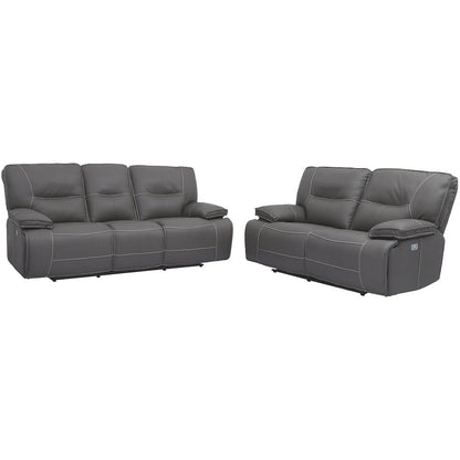Spartacus - Haze Power Reclining Sofa and Loveseat