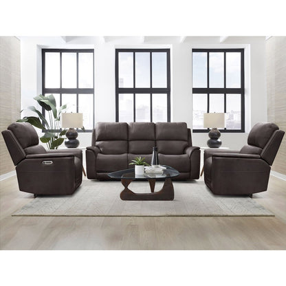 Easton Steamboat Brown Zero Gravity Power Reclining Sofa and 2 Recliners