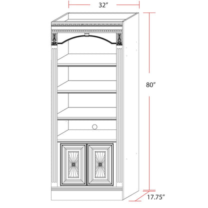 Huntington 32 In. Open Top Bookcase