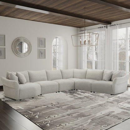 Playful - Canes Cobblestone 6 Piece Modular Sectional