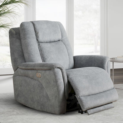 Linus - Hudson Grey Zero Gravity Power Recliner Two Pack