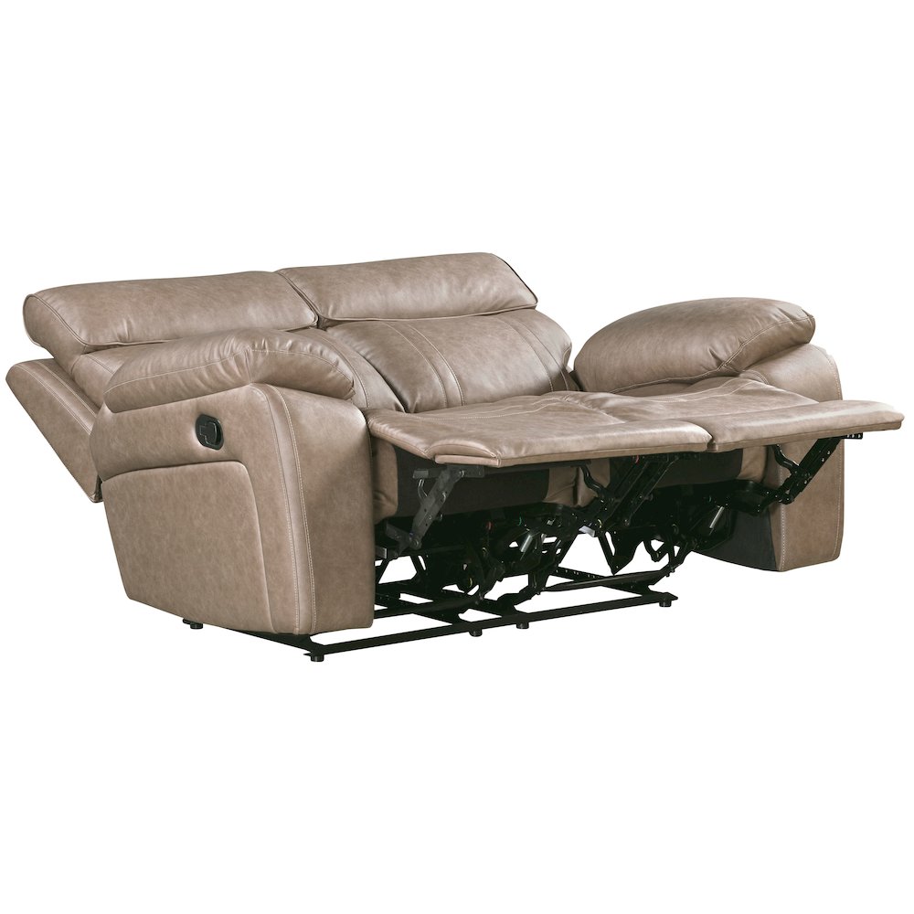 Theon Stokes Toffee Reclining Loveseat