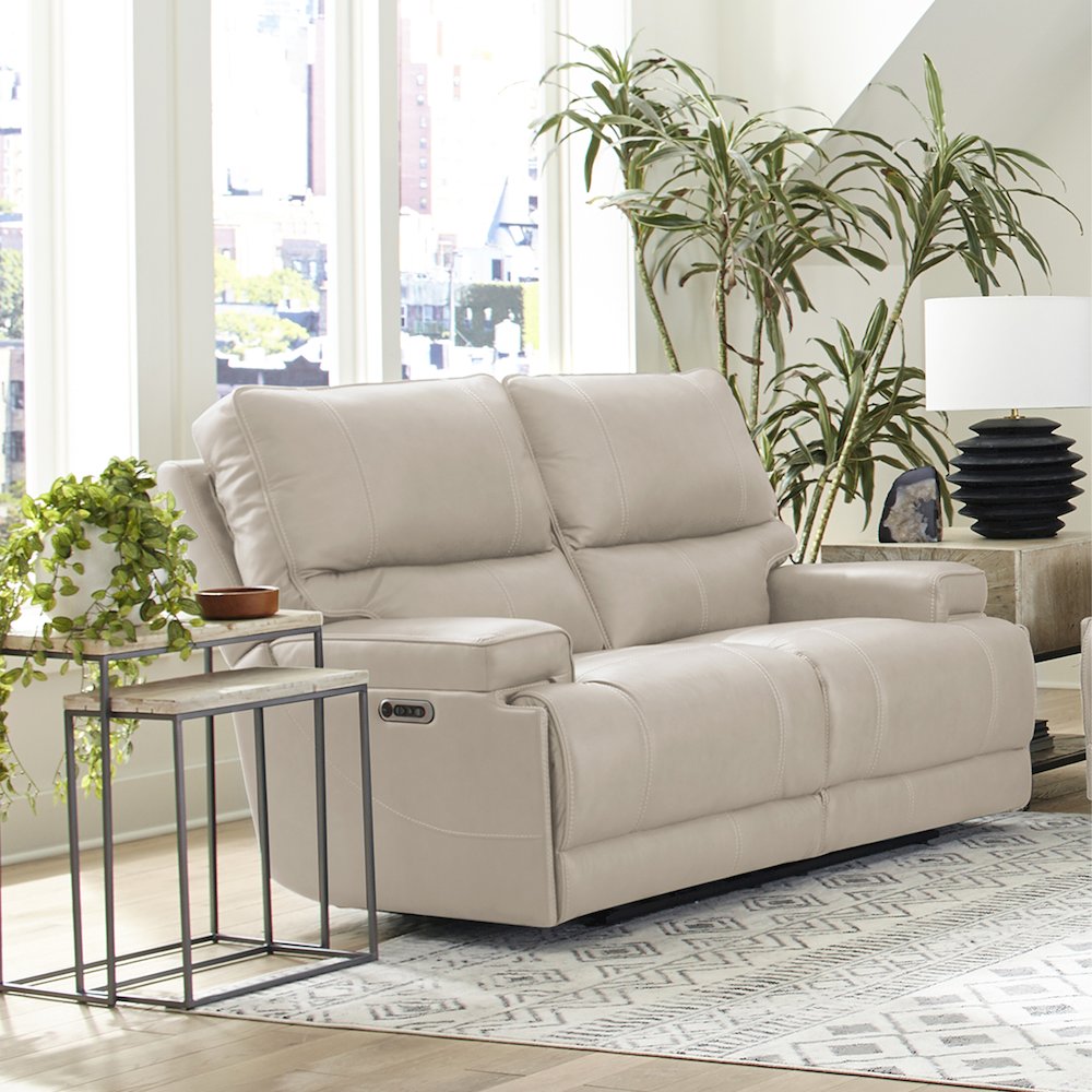 Whitman - Verona Linen - Powered By Freemotion Cordless Power Reclining Loveseat
