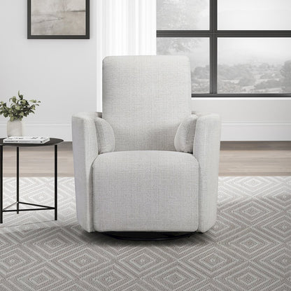 Turner Acadia White Manual Swivel Glider Recliner