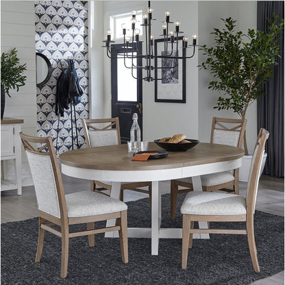 Modern Dining 48 In. Round Extendable Dining Table