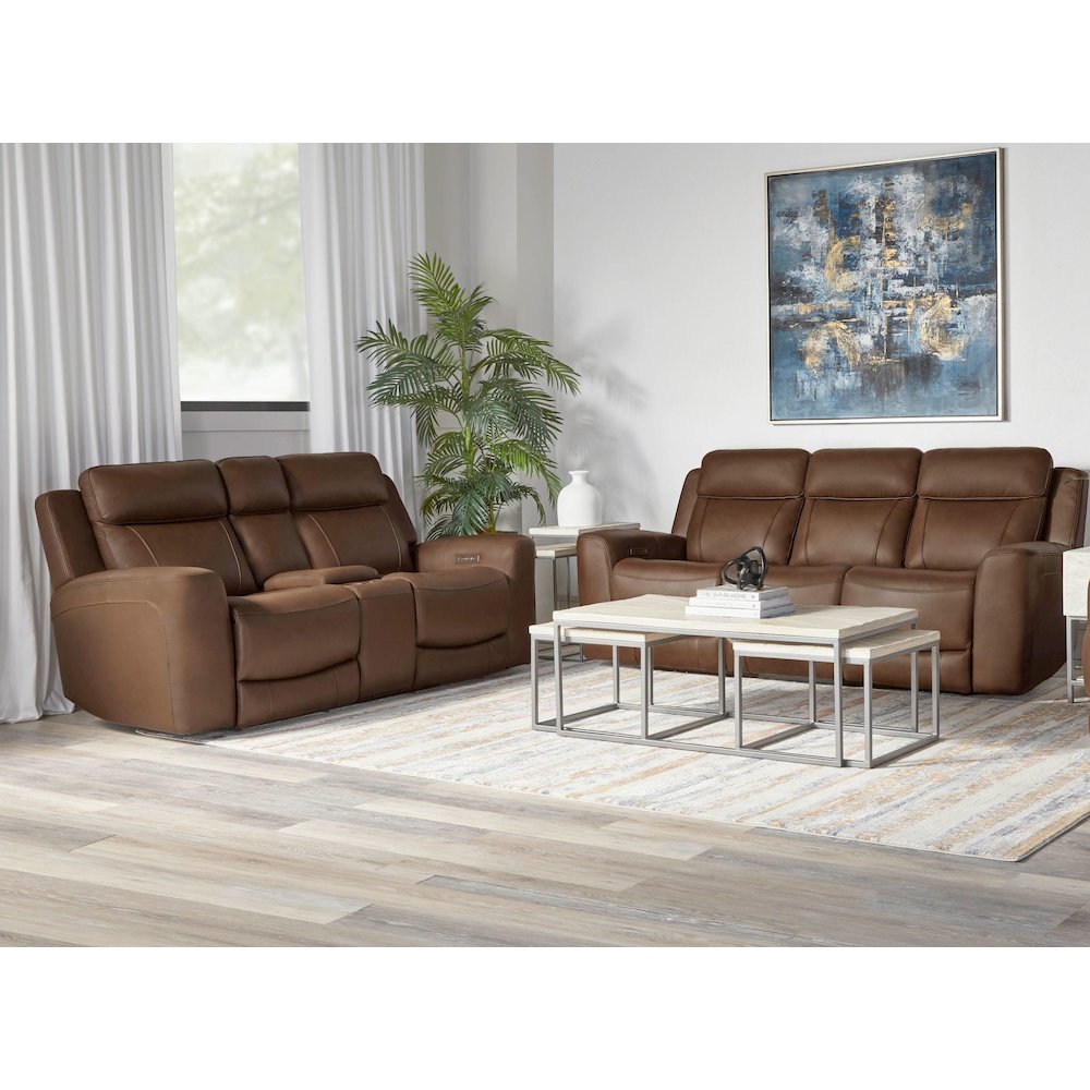 Calgary - Autumn Umber Power Reclining Sofa and Loveseat