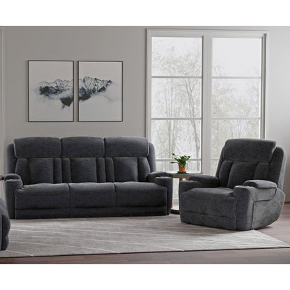 Dalton - Lucky Charcoal Power Reclining Sofa and Recliner