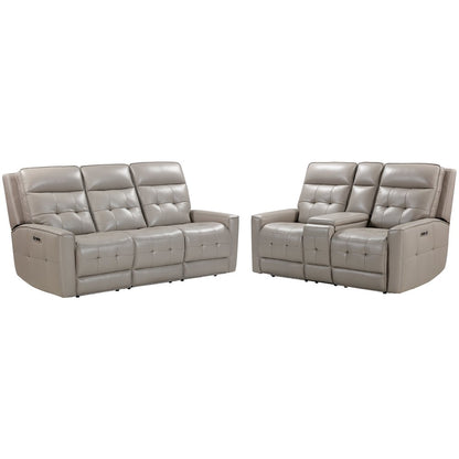 Parker Living Canterbury - Pewter Power Reclining Zero Gravity Sofa and Loveseat