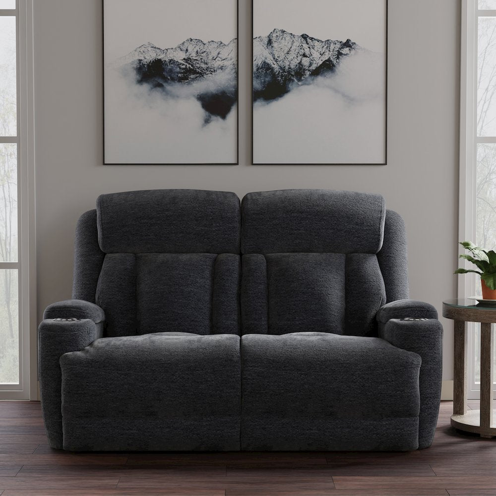 Dalton - Lucky Charcoal Power Reclining Loveseat