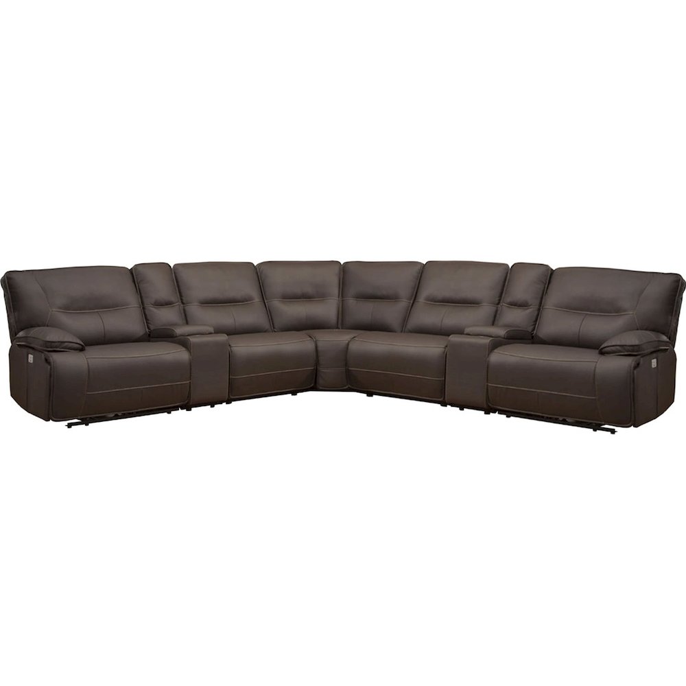 7 Piece Modular Power Reclining Sectional with Power Adjustable Headrests