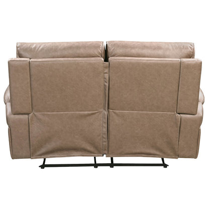 Theon Stokes Toffee Reclining Loveseat