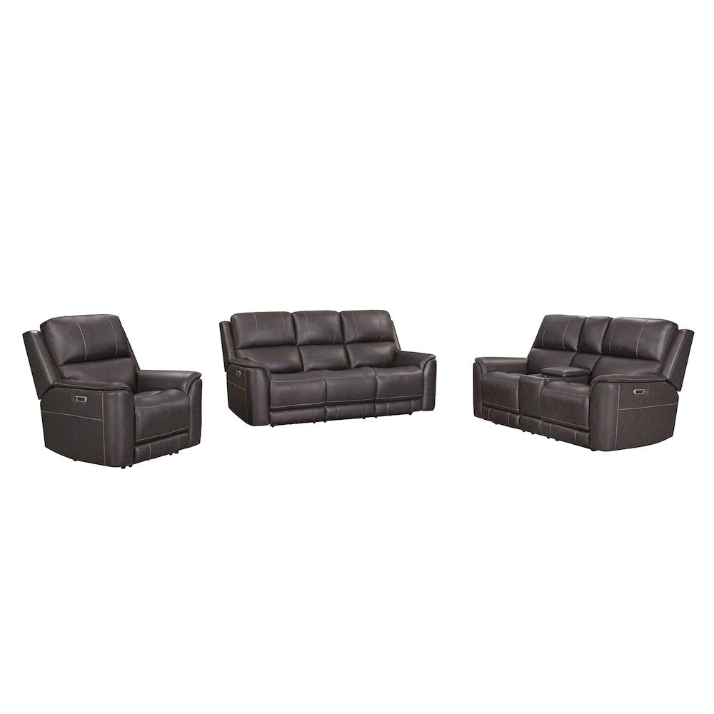 Easton Steamboat Brown Zero Gravity Power Reclining Sofa Loveseat and Recliner