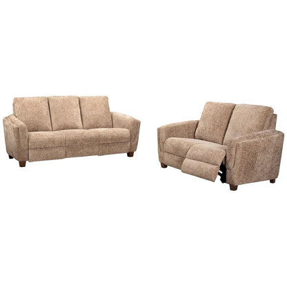 Morehead - Biscotti Power Reclining Sofa and Loveseat