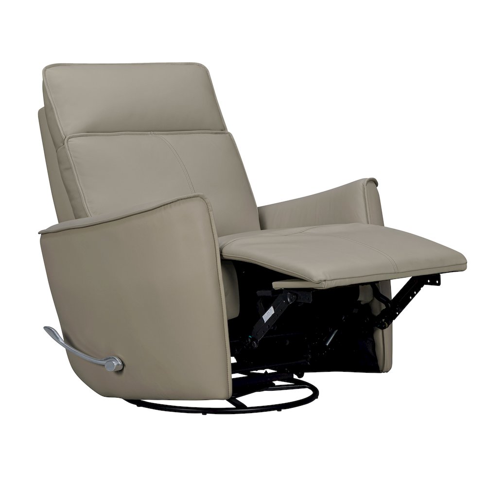 Roxy Abby Light Grey Manual Swivel Glider Recliner