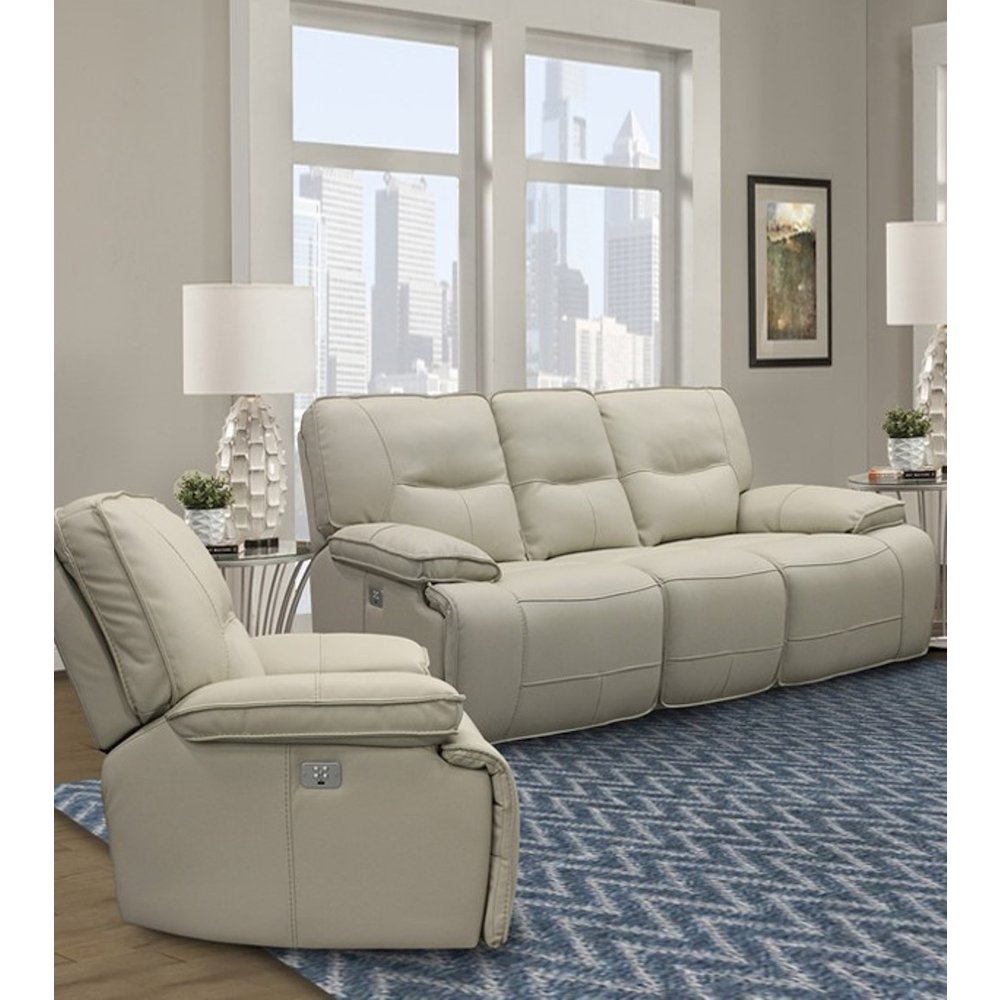 Spartacus - Oyster Power Reclining Sofa and Recliner