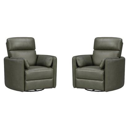 Radius Lyric Sage Swivel Power Glider Recliner Two Pack