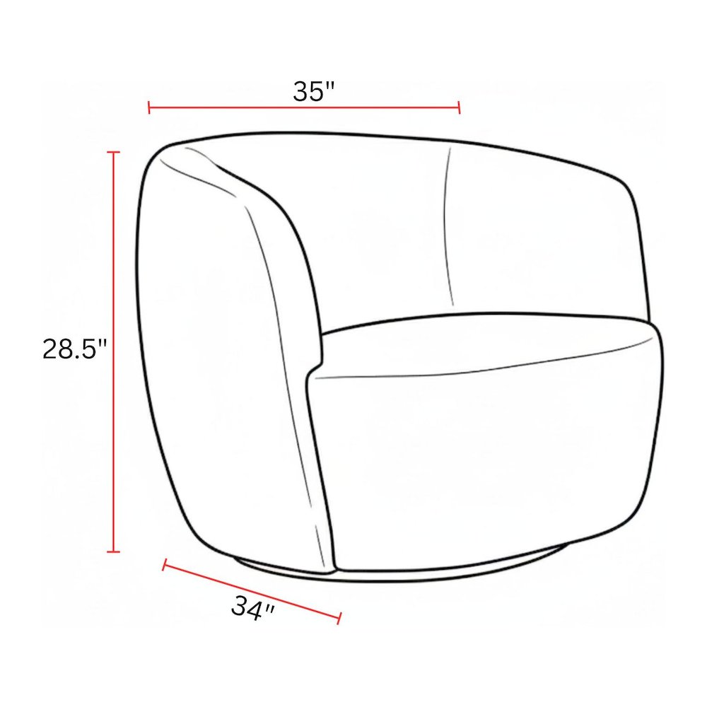 Carina - Bloke Cotton Swivel Barrel Chair Two Pack