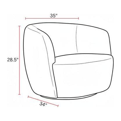 Carina - Bloke Cotton Swivel Barrel Chair Two Pack