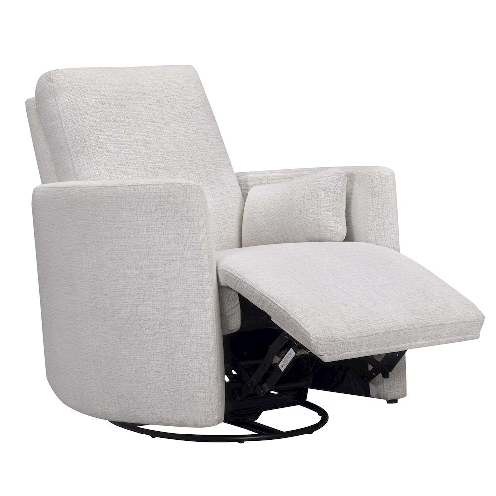 Turner Acadia White Manual Swivel Glider Recliner