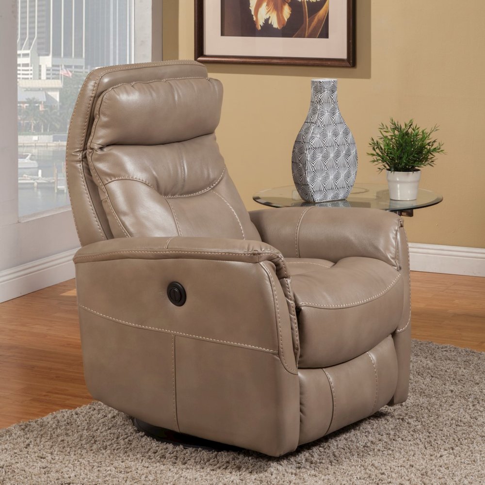 Gemini - Linen Power Swivel Glider Recliner Two Pack
