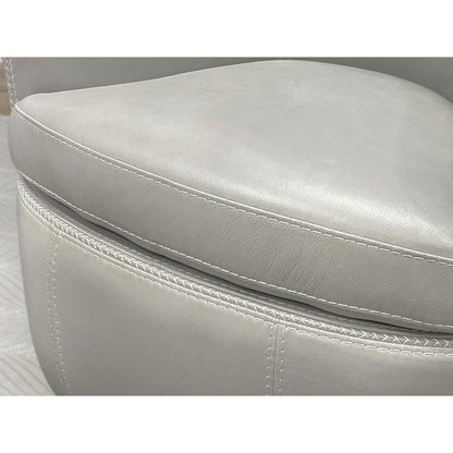 Barolo - Steamboat Ice 100% Italian Leather Swivel Club Chair Two Pack
