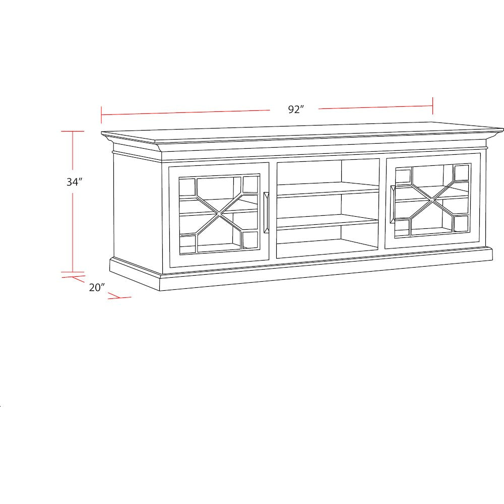 Sundance - Smokey Grey 92 In. TV Console