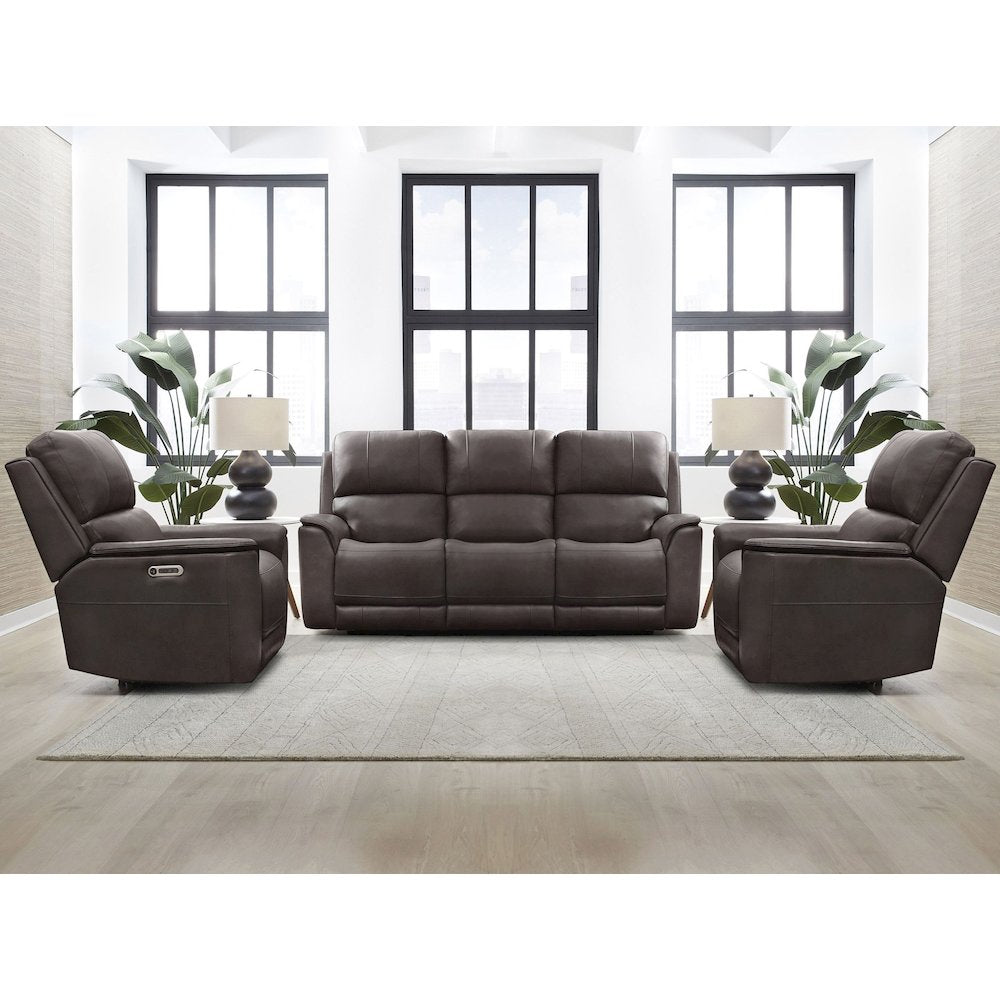 Easton Steamboat Brown Zero Gravity Power Reclining Sofa and 2 Recliners