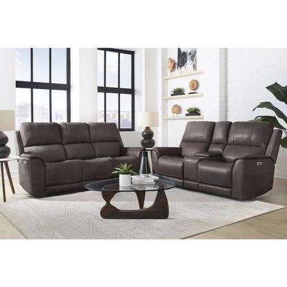 Easton Steamboat Brown Zero Gravity Power Reclining Sofa and Loveseat