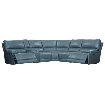 Verona Azure - Powered By Freemotion 6 Piece Modular Power Reclining Sectional
